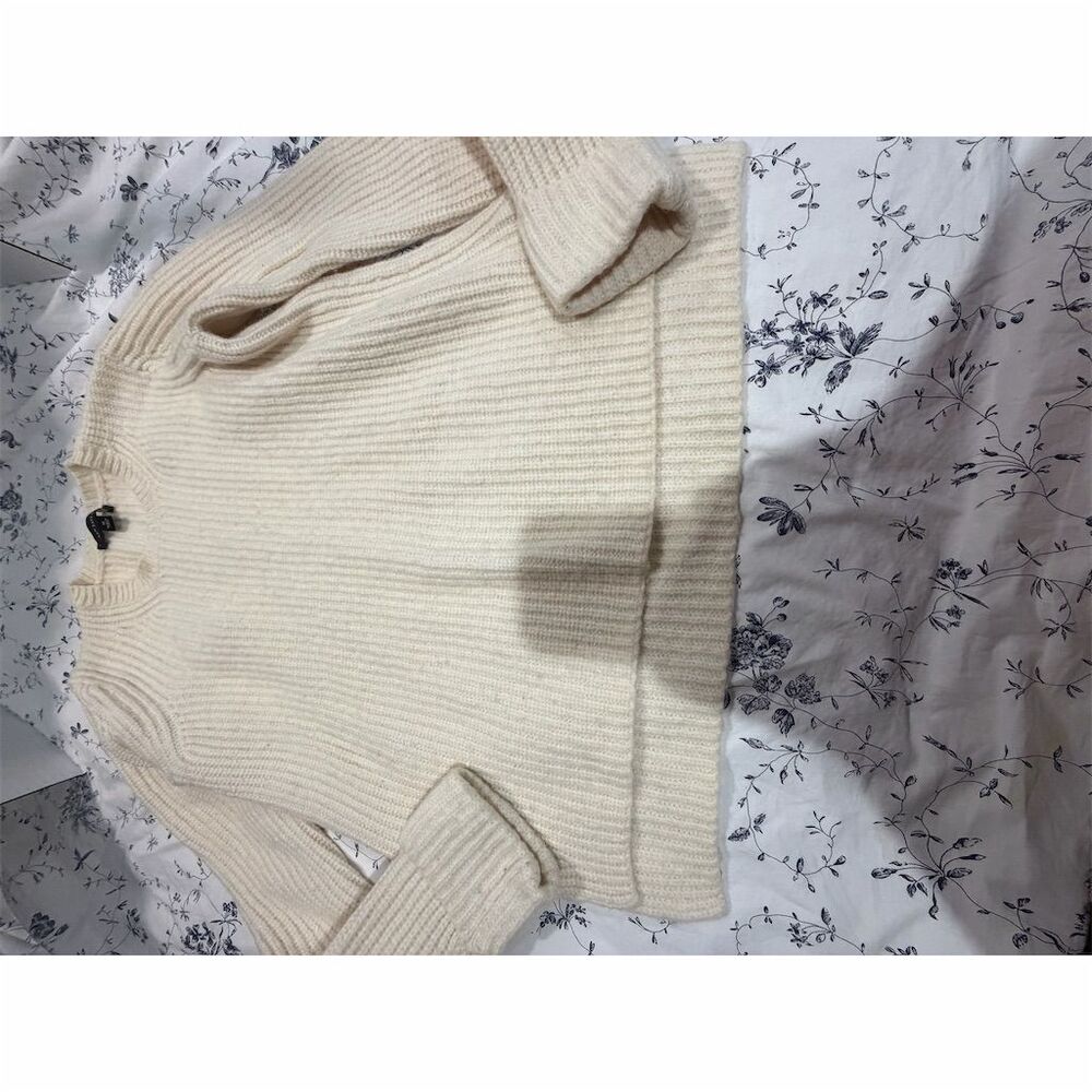 Ann Taylor Women's Beige Wool Blend Pullover Sweater Size M